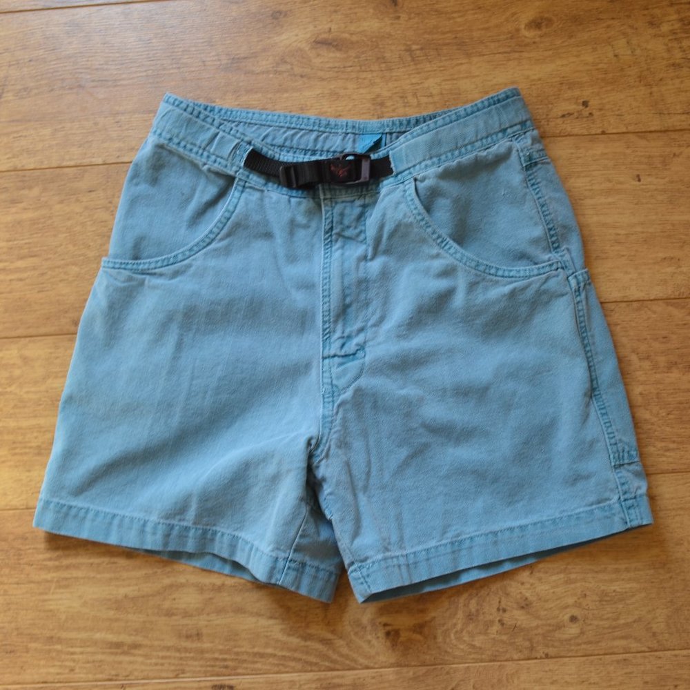 GRAMICCI  shorts, vintage, teal blue, zipper, size S